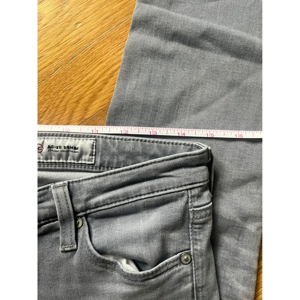 AG Jeans The‎ Legging Ankle Super Skinny Grey Wash Frayed Hem Jeans Womens
